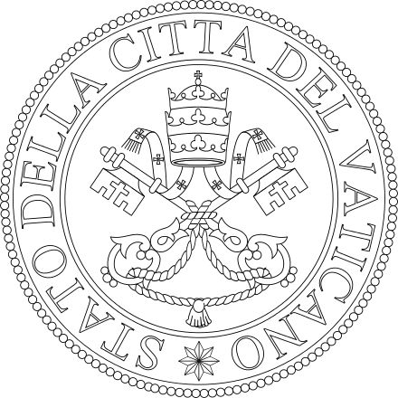 The Seal of Vatican City. Note the use of the Italian language. Vatican Art, Vatican City Flag, Best Travel Journals, City Tattoo, Rome City, Religious Images, The Vatican, Italian Language, Roman Catholic Church