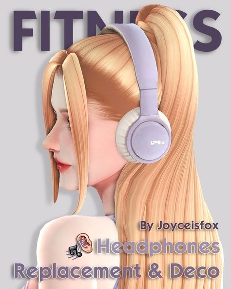 Joyce’s place : X Headphones - Fitness Replacement & Deco Sims 4 Headphones Cc Maxis Match, Ts4 Headphones Cc, Sims 4 Replacement, Sims 4 Headphones Cc, The Sims 4 Cabelos, Cc Sims4, Pelo Sims, Sims 4 Cc Shoes, The Sims 4 Packs