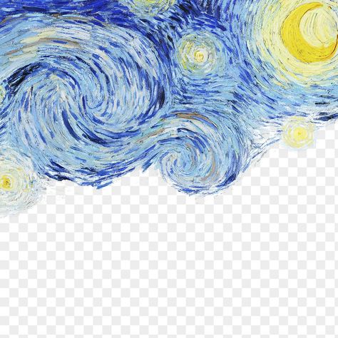 Starry Night Template, Vincent Van Gogh Book, Background Van Gogh, Canvas Hacks, Starry Night Illustration, Edit Assets, Van Gogh Pattern, Van Gogh Famous Paintings, Starry Night Background