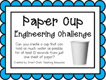 Paper Cup: Engineering Challenge Project ~ Great STEM Activity! Bottle Fountain, September Holidays, Stem Club, Stem Engineering, Stem Classes, Stem Elementary, Stem Lab, Teaching Stem, Engineering Activities