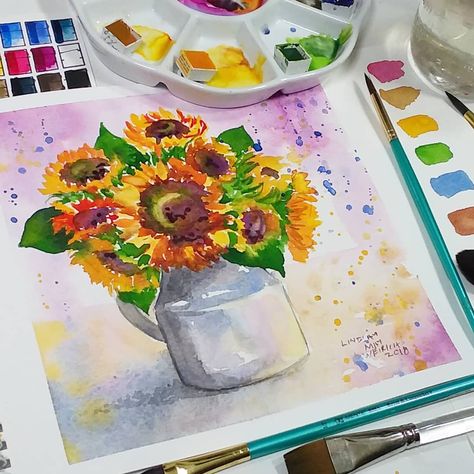 Beginner Watercolor Painting, The Frugal Crafter, Beginner Watercolor, Watercolor Painting Tutorial, Step By Step Watercolor, Craft Painting, Art Time, Diy Watercolor, Watercolor Paintings Tutorials