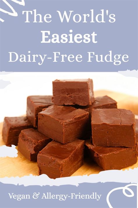 Dairy Free Fudge, Vegan Fudge, 4 Ingredient Recipes, Fudge Recipes Chocolate, Fudge Recipe, Allergy Friendly Recipes, Dairy Free Dessert, Vegan Treats, Vegan Sweets