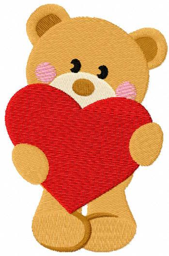 Teddy bear with heart symbol of love embroidery design Teddy Bear With Heart, Bear With Heart, Love Embroidery, Emb Designs, Teddy Bear Design, African Dresses For Kids, Symbol Of Love, Hand Embroidery Videos, Embroidery Videos