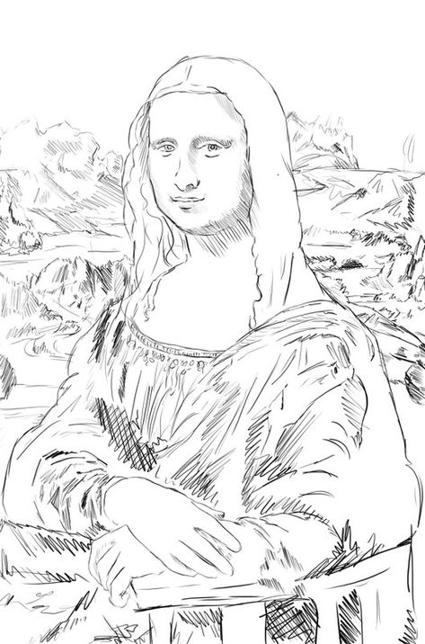 Lisa Drawing, Mona Lisa Drawing, Book Art Sculptures, Art Tools Drawing, One Eye, Art Drawings Sketches Creative, The Study, Book Art Drawings, Art Tutorials Drawing