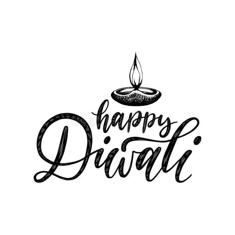 Happy Diwali hand lettering on white background. Vector lamp illustration for Indian holiday greeting card, fest poster. royalty free illustration Happy Diwali White Background, Happy Diwali Design, Happy Diwali Calligraphy English, Diwali White Background, Happy Diwali Logo, Happy Diwali Poster Design, 2024 Diwali, Lamp Illustration, Happy Diwali Poster