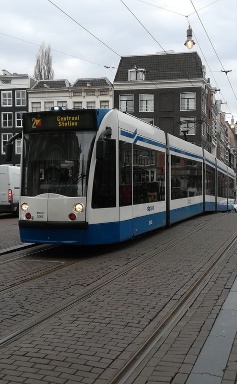 In Amsterdam Europe 2024, Light Rail, Train Station, Metropolis, Western Style, Railroad Tracks, Amsterdam, Transportation, Yard