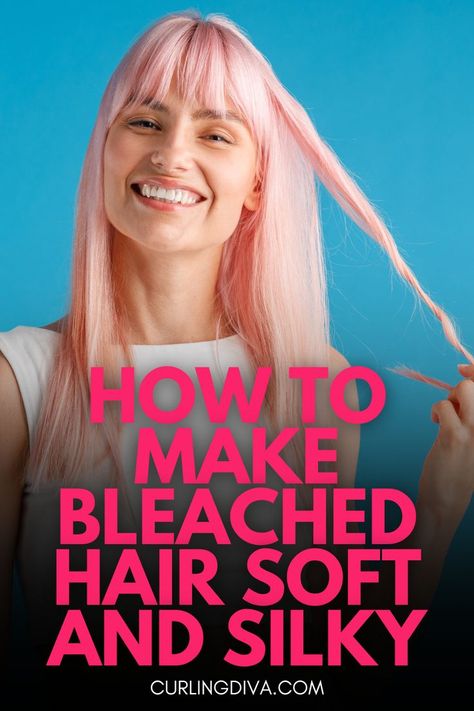 How to make bleached hair soft and silky Blonde Without Bleach, Diy Bleach Hair, Help Your Hair Grow Faster, Blonde Hair For Brunettes, Growing Out Hair, Blonde Dye, Caring For Colored Hair, Hair Grow Faster, Course Hair