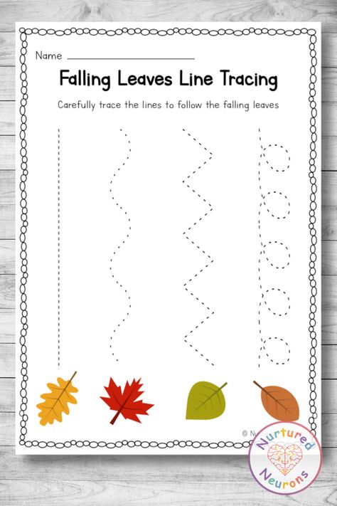 Science Leaf Activities Preschool, Tree And Leaves Preschool, Fall Leaves Activity Preschool, Changing Leaves Craft Preschool, Leaves Week Preschool, Leaf Math Preschool, Leaf Prek Activities, Prek Leaf Crafts, Pencil Practice Preschool