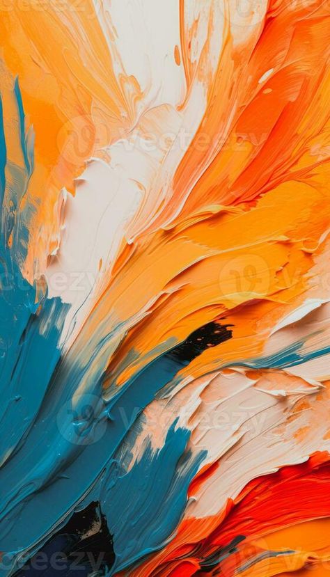 Abstract Colour Palette, Blue Orange Painting, Orange Blue Background, Blue Orange Color Palette, Orange And Blue Wallpaper, Orange And Blue Color Palette, Blue And Orange Wallpaper, Color Palette Colorful, Oil Paint Texture