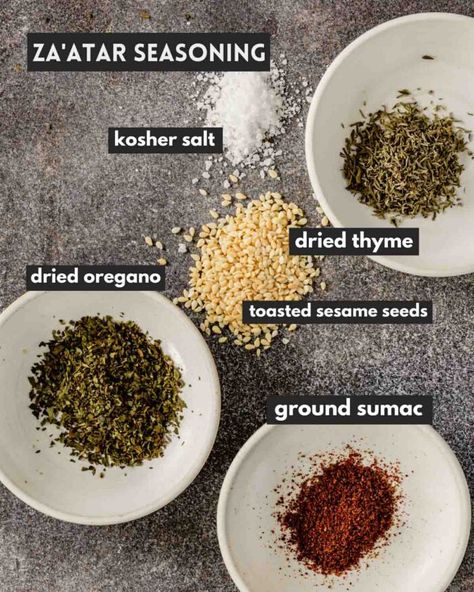 Za'atar Recipe, Zaatar Recipe, Zaatar Spice, Roasted Fish, Fish And Vegetables, Diy Mixes, Homemade Spice Mix, Spice Blends Recipes, Homemade Spice Blends