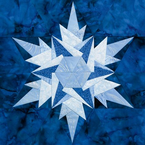 snowflake Snowflake Quilt, Star Quilt Blocks, Foundation Piecing, Winter Quilts, Paper Piecing Quilts, Paper Piecing Patterns, Star Quilts, Barn Quilt, Christmas Quilts