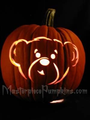 Paddington Pumpkin Carving, Teddy Bear Pumpkin Carving, Bear Pumpkin Carving, Bear Pumpkin, Pumkin Carving, Easy Pumpkin Carving, Bear Carving, Halloween Pumpkins Carvings, Pumpkin Faces