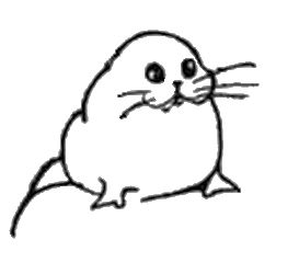 Charming little sketch of a baby seal. Monk Seal Drawing, Tiny Seal Tattoo, Seal Doodle, Seal Sketch, Seal Drawing, Seal Tattoo, Monk Seal, Cute Seals, Baby Seal