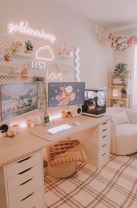 Zimmer Diy, Cozy Desk, Cozy Home Office, Room Redesign, Pinterest Room Decor, Preppy Room Decor, Study Room Decor, Cute Bedroom Decor, Cozy Room Decor