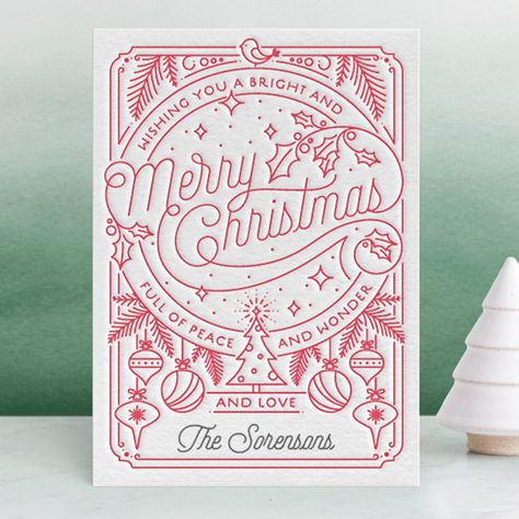 Art Deco Holiday Cards | The Deco Shop Minted Christmas Cards, Christmas Illustration Design, Boss Friends, Letterpress Christmas Cards, Letterpress Holiday Cards, Letterpress Christmas, Christmas Humor Ecards, Christmas Ecards, Christmas Card Messages