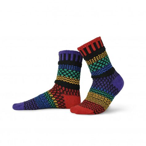 Fireworks Gallery | MARRIANE`S SOL MATE SOCKS Solmate Crew Socks: Gemstone Solmate Socks, T Shirt Factory, Mismatched Socks, Matching Socks, Crazy Socks, Recycled Yarn, How To Make Clothes, Textile Artists, Cotton Socks