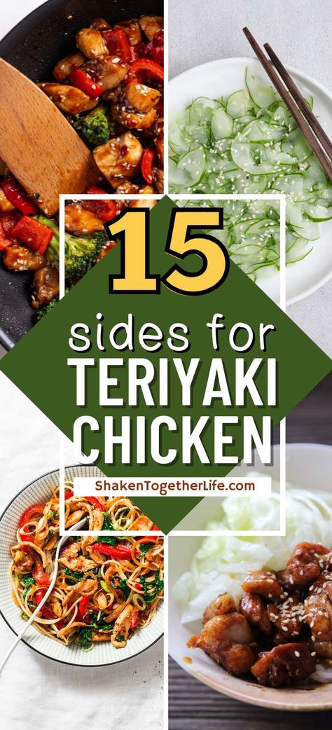 Whether you're feeding yourself or hosting a dinner party, the right side dish for teriyaki chicken can make all the difference in your meal. From veggies to starches, this list will make it easy to decide what to serve with teriyaki chicken! What To Make With Teriyaki Chicken, Sides For Stir Fry Dinners, Teriyaki Chicken Meal Ideas, Chicken Teriyaki Side Dish, Sides For Chicken Teriyaki, Sides To Go With Teriyaki Chicken, Sides For Teriyaki Chicken Dinners, Side For Teriyaki Chicken, Sides With Teriyaki Chicken