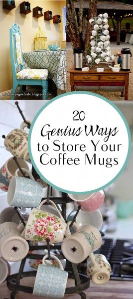 Storage hacks, storage tips and tricks, popular pin, storing coffee mugs, DIY home, home decor, DIY home decor, easy home storage, creative mug storage Coffee Mug Storage Ideas, Coffee Mugs Diy, Coffee Mug Storage, Coffee Cup Storage, Storing Coffee, Creative Mug, Mugs Diy, Mug Storage, Home Coffee Stations