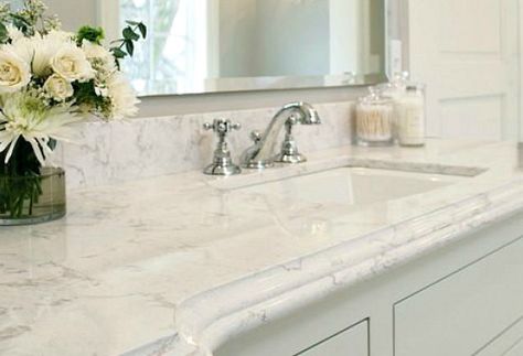 cambria quartz torquay looks like marble countertop but is more affordable and durable as shown on this bathroom vanity Quartz Bathroom, Cambria Quartz, Master Bath Remodel, Bathroom Countertop, Bathroom Countertops, Bathroom Redo, Marble Bathroom, Kitchen Redo, Counter Tops