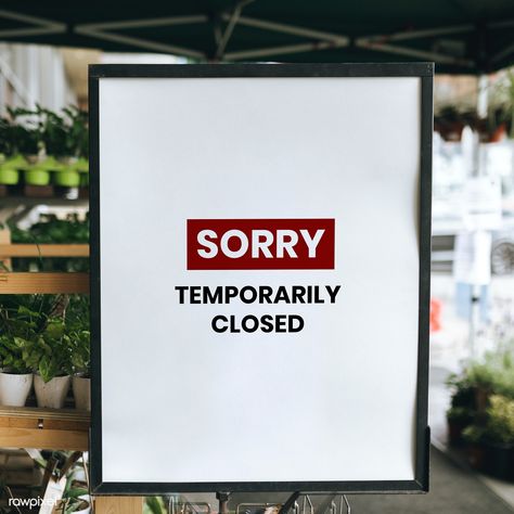 Temporarily Closed Sign, Sign Mockup Free, Know Yourself Quotes, Closed Sign, Billboard Mockup, Frame Store, Yellow Sign, Social Templates, Sign Mockup