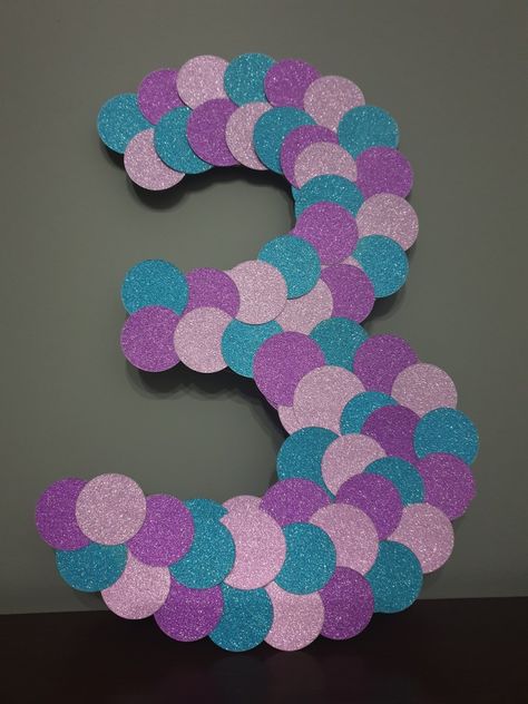 Diy Number 2 Cardboard Birthday, Birthday 4, Foam Sheets, Birthday Numbers, Third Birthday, Birthday Decor, Mermaid Birthday, Bday Ideas, Baby Milestones