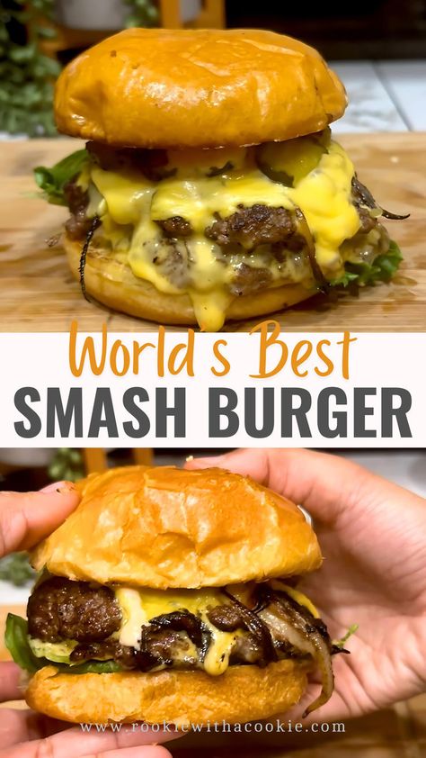 smash burgers, smash burger, smash burger recipe, smash burger sauce, Black Stone Hamburgers, Blackstone Grill Recipes Grilled Cheese, Black Stone Burger Recipe, Beef Griddle Recipes, Onion Smash Burgers On Blackstone, Black Stone Griddle Smash Burger, Smash Burgers On Blackstone Griddle, Burgers On A Griddle, Smash Burger Recipe With Onions