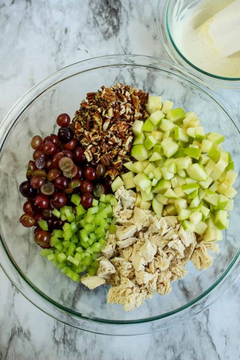 Serve by itself or on crackers, celery sticks, croissants, or your favorite bread Celery Sticks Recipes, Fancy Chicken Salad, Salad With Grapes And Apples, Salad With Grapes, Fancy Salads, Chicken Salad With Grapes, Chicken Salad With Apples, Delicious Chicken Salad, Celery Sticks