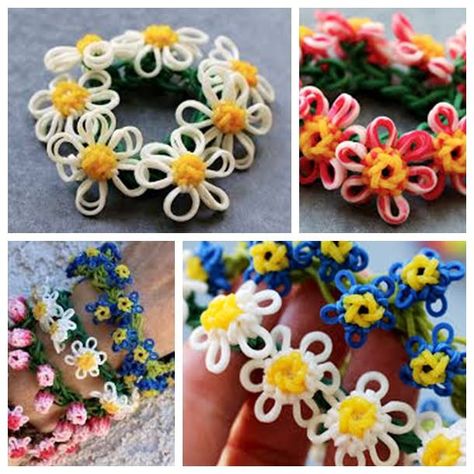 How to DIY Rainbow Loom Daisy Flower Bracelet | www.FabArtDIY.com LIKE Us on Facebook ==> https://www.facebook.com/FabArtDIY Crazy Loom, Daisy Flower Bracelet, Loom Tutorials, Loom Band Patterns, Fun Loom, Loom Love, Rainbow Loom Tutorials, Loom Band Bracelets, Rainbow Loom Rubber Bands