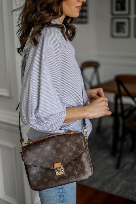 Monceau Louis Vuitton, Madeline Mm Louis Vuitton, Louis Vuitton Favorite Bag, Louis Vuitton Handbag Outfit, Cross Body Louis Vuitton Bag, Louis Vuitton Style Outfits, Best Louis Vuitton Crossbody Bag, Lv Monogram Bag Outfit, Metis Pochette Outfit