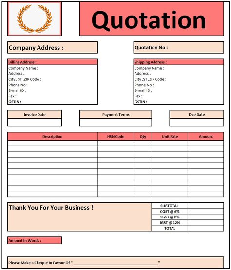 Here is the Preview of Construction Quotation Format In Excel Construction Quotation Format In Excel ... Read moreConstruction Quotation Format In Excel | Download Quotation Format in Excel The post Construction Quotation Format In Excel | Download Quotation Format in Excel appeared first on TechGuruPlus.com. Construction Quotation Format, Invoice Format In Excel, Wedding Card Format, Quotation Format, Invoice Format, Accounting Basics, Unit Rate, Brick Store, Invoice Template Word