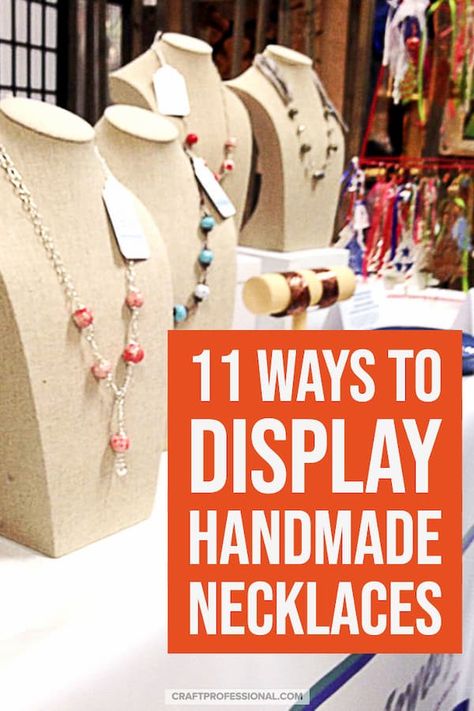 Jewelry Booth Display Ideas, Necklace Display Ideas, Jewelry Booth Display, Booth Display Ideas, Jewelry Display Booth, Creative Jewelry Displays, Craft Fair Booth Display, Jewelry Booth, Craft Show Booths