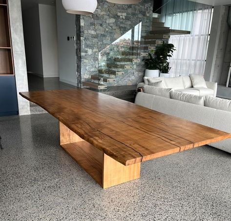 Thrilled to share these stunning photos from our clients Bryan and Helen featuring their sensational Phoenix Marri live edge slab table! It looks absolutely perfect in their gorgeous new home in NSW. Their feedback warms our hearts: ‘Hi Matt, just delivered. SUPERB!! Very happy, thanks for all of your hard work.” Cheers to happy clients and beautiful homes! #CustomFurniture #LiveEdgeTable #HomeDesign #happyclients Wood Slab Dining Table, Recycled Timber Furniture, Live Edge Design, Timber Dining Table, Timber Vanity, Timber Shelves, Timber Table, Slab Table, Live Edge Dining Table