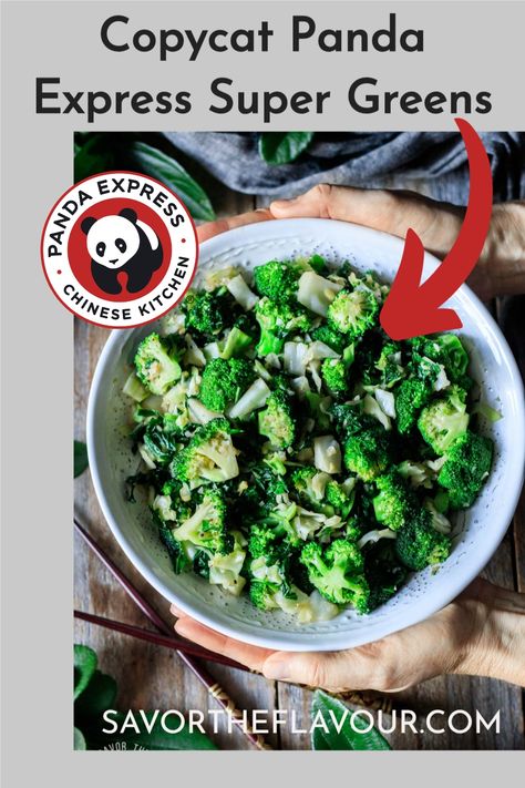 Our copycat recipe for Panda Express super greens will satisfy your takeout cravings!  Learn how to make this quick and healthy side dish that's perfect for meal prep and busy weeknights.  Plus, you can make it vegan and gluten free. Panda Express Greens Recipe, Panda Express Veggie Recipe, Panda Express Super Greens Recipe, Panda Express Super Greens, Low Food Map Diet, Food Map Diet, Chinese Pasta, Copycat Panda Express, Power Greens