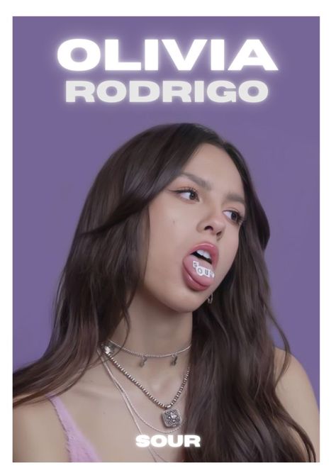 olivia rodrigo sour poster Olivia Rodrigo Bedroom, Olivia Rodrigo Poster, Bedroom Photoshoot, Olivia Rodrigo Sour, Pastel Poster, Iconic Album Covers, Music Poster Design, Dorm Posters, Concert Aesthetic