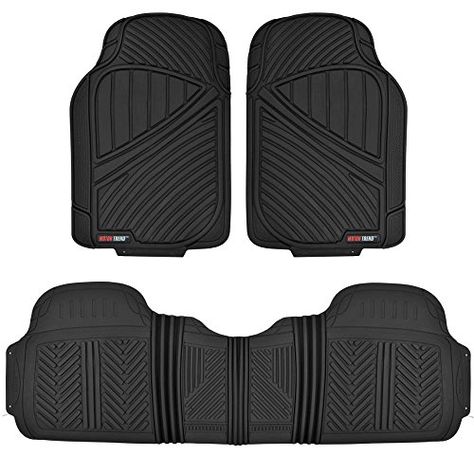 MotorTrend FlexTough Baseline  Heavy Duty Rubber Floor Mats 100 Odorless  BPA Free Black -- Find out more about the great product at the image link. (This is an affiliate link) #CarRubberFloorMats Gear 3, Suv Trucks, Rubber Floor Mats, Rubber Flooring, Cargo Liner, Car Floor Mats, Car Mats, Car Covers, Floor Mat