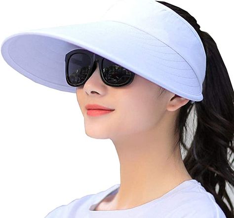 MATERIAL&SIZE – Made of 100% soft pure cotton, no smell, quick-dry and environment friendly. Size is adjustable for head circumference 21’’-24’’, an elastic buckle and chin strap included to make the hat perfectly fit for women, men and youth SUN PROTECTION – 4.8’’ extra large brim offers a wide shadow for your ear, forehead, cheeks and neck, real anti-uv material (UPF50+), protect you from harmful sun rays Sun Protection Clothing Woman, Hair Up Or Down, Sun Visor Hat, Hats Women, Sun Protection Hat, Dress Gloves, Visor Hats, Beach Hat, Sun Visor