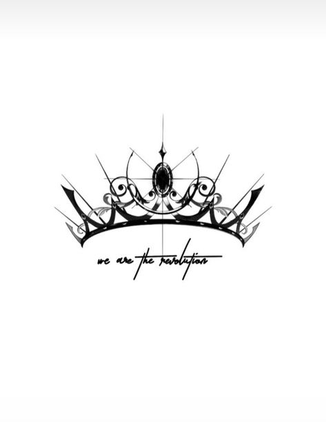 Blackpink Crown Drawing, Crown Tattoo Line Art, Blackpink Crown Tattoo, Crown Neck Tattoos Women, Evil Queen Crown Tattoo, Goddess Crown Tattoo, Dark Crown Drawing, Gothic Crown Drawing, Evil Crown Drawing