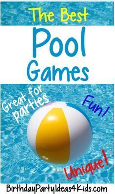 Pool Games For Kids, Fun Pool Games, Swimming Pool Games, Pool Ring, Swimming Pool Party, Pool Party Games, Girls Party Games, Outdoor Party Games, Pool Party Kids