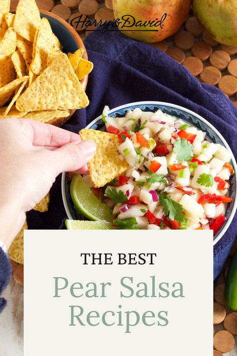 Pear Salsa Recipes For Canning, Pear Salsa Canning, Pear Salsa Recipes, Salsa Recipe Fresh, Pear Salsa, Fruit Salsa Recipe, Green Bean Salad Recipes, Strawberry Salsa, Fresh Snacks