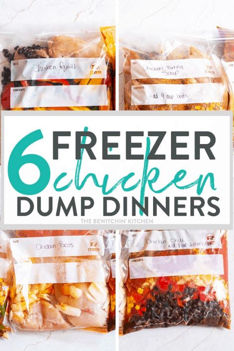 Chicken Dump Crockpot, Chicken Dump Dinners, Supper Meals, Chicken Freezer Meals, Serving Ideas, Clean Eating Chicken, Dump Dinners, Crock Pot Freezer, Dump Meals