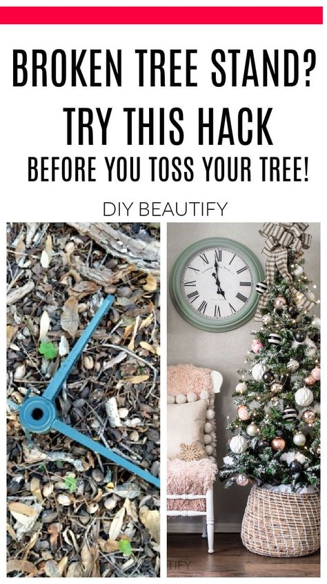 Diy Artificial Tree Stand, Repurposing Artificial Christmas Trees, Tree Holder Ideas, Fake Christmas Tree Hacks, Christmas Tree Holder Ideas, Artificial Christmas Tree Stand Diy, Diy Christmas Tree Stand For Fake Tree, Diy Christmas Tree Base, Diy Tree Stand