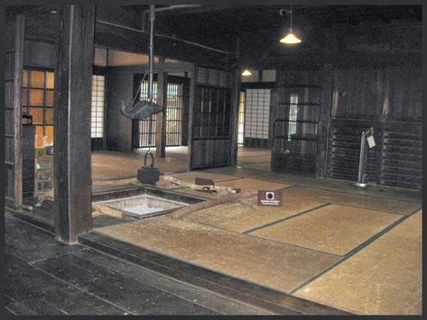 Hearth Kitchen, Dreams Meaning, Japan Village, Japanese Traditional Architecture, Edo Period Japan, Japan Interior, Japanese Buildings, Japanese Edo Period, Sitting Arrangement