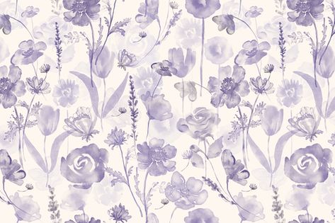 Lavender Pattern, Pattern Watercolor, Watercolor Graphic, Background Watercolor, Flower Graphic, Purple Flower, Floral Background, Free Image, Lavender