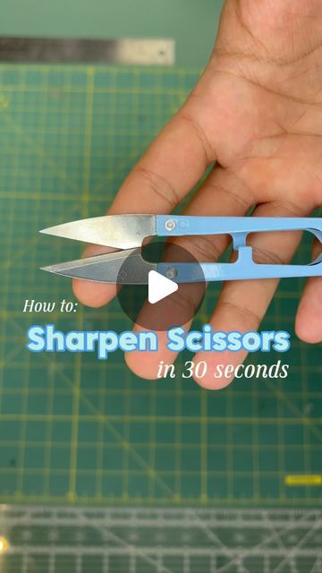 Alexander Liapis on Instagram: "Did you know you can sharpen scissors like this? 
Follow for more sewing tips and tricks! 🪡
*
*
*
*
*#sewinghacks #sewingtips #sewingtipsandtricks #sharpening #sharpen #scissors #sharpenscissors #hacks #lifehacks #beginnersewing #beginnersewist #sewinghelp #sewingblogger #instasewing #instasewers #sewingreels #reels #reelsinstagram #makemyownclothes" How To Sharpen Sewing Scissors, Hacks Lifehacks, Sewing Tips And Tricks, How To Sharpen Scissors, Sewing Scissors, Sewing Tips, Sewing For Beginners, Sewing Hacks, Follow For More