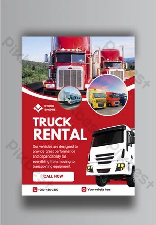 Truck Rental a flyer template vector design#pikbest# Truck Rental Format For Client, Truck Advertising Design, Truck Design Graphics, Truck Poster Design, Truck Dispatcher, Moving Trucks, Tips For Summer, Moving Truck, Truck Transport