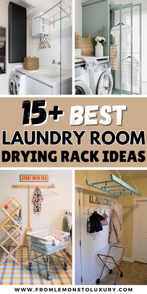 laundry room drying rack ideas Laundry Room Ideas Drying Rack, Laundry Room With Drying Rack, Pull Out Drying Rack Laundry, Sink With Drying Rack, Laundry Room Drying Rack Ideas, Drying Rack Ideas, Laundry Room Table, Ideas For Laundry Room, Laundry Room Drying