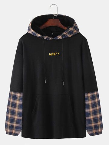 I found this amazing Mens Plaid Patchwork Letter Print Doctor Sleeves Casual Loose Hoodies With Muff Pocket with US$26.99,and 14 days return or refund guarantee protect to us. --Newchic Mode Chanel, Stylish Hoodies, Trendy Hoodies, Tomboy Style Outfits, Mens Plaid, Tomboy Fashion, Kawaii Clothes, Drawstring Hoodie, Outfit Casual