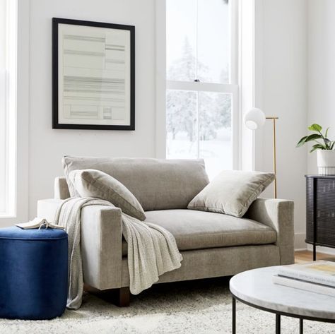 11 Big and Comfy Sofas The Whole Family Will Love Lounging On Tattoo Modern, Chair Lounge, Oversized Chair, Stylish Curtains, Chair And A Half, Reading Chair, Comfortable Chair, Dark Walnut, A Living Room