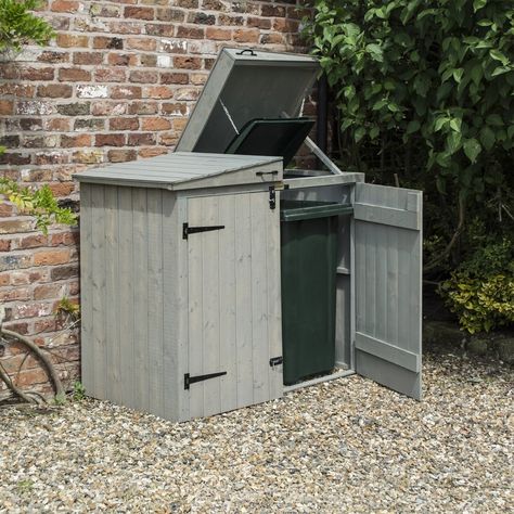 Heritage Apex Bin Store Triple Bin Store, Bin Store Garden, Trash Enclosure, Wooden Bin, Wheelie Bin Storage, Wooden Bins, Bin Shed, Gates And Railings, Bin Storage