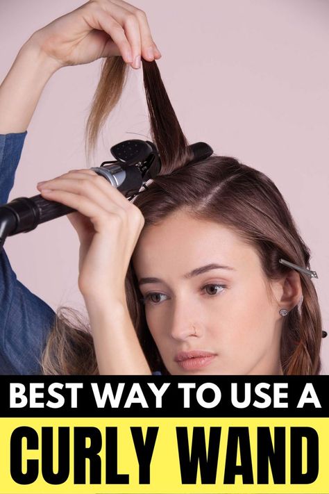 How To Use A Curling Wand, Confidence Tricks, Curling Wand Hairstyles, Hair Wand Tutorial, Curling Wand Tutorial, Curling Fine Hair, Using A Curling Iron, Best Curling Wands, Perfect Wavy Hair